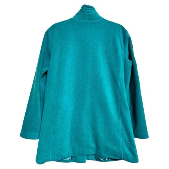 Bob Mackie Teal Fleece Jacket - Picture 8 of 8